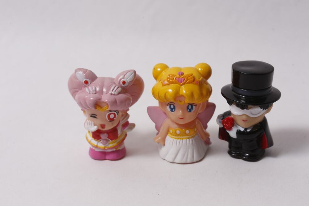1990s Sailor Moon Japan Exclusive Finger Puppet Set of 3 Vintage ~ 260812-WH 947